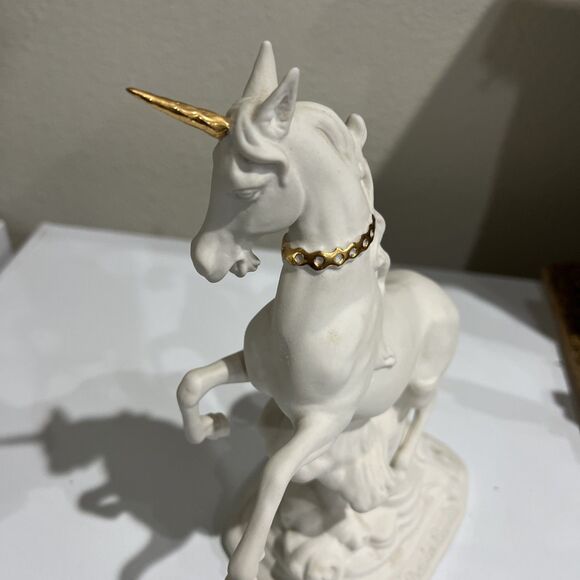 White Unicorn The Messenger Of Love By David Cornell 1985 Porcelain - Picture 5 of 10